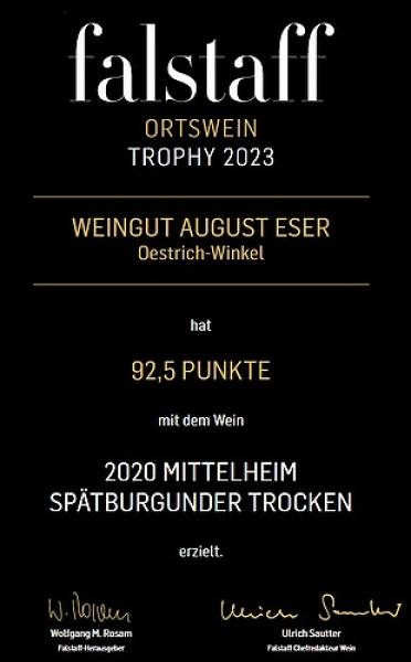 2020 Mittelheim Spätburgunder trocken VDP.ORTSWEIN 0.75l