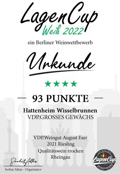 2021 Hattenheim Wisselbrunnen Riesling GG trocken VDP.GROSSES GEWÄCHS 0,75l