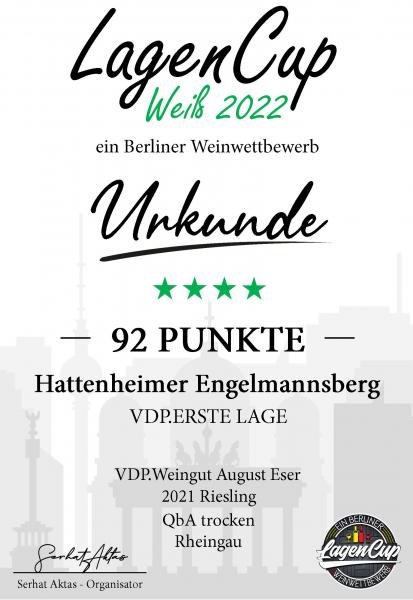 2021 Hattenheim Engelmannsberg Riesling trocken VDP.ERSTE LAGE
